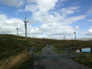 Armistead Wind Farm between Kendal and Sedbergh on Coast to Coast